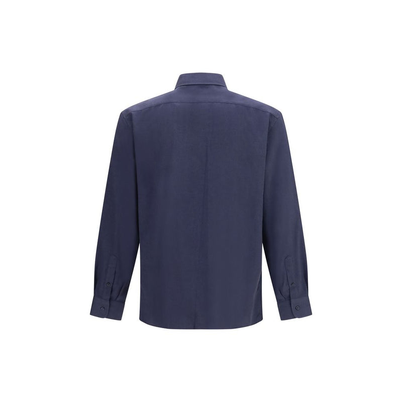 Brunello Cucinelli Blue Cotton Dress Shirt