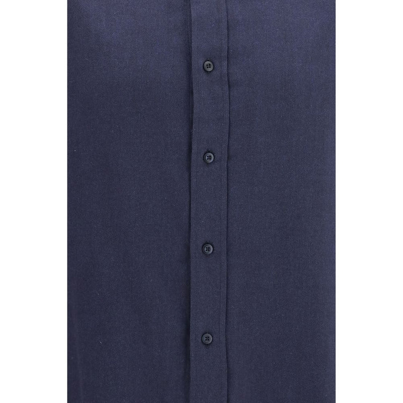 Brunello Cucinelli Blue Cotton Dress Shirt
