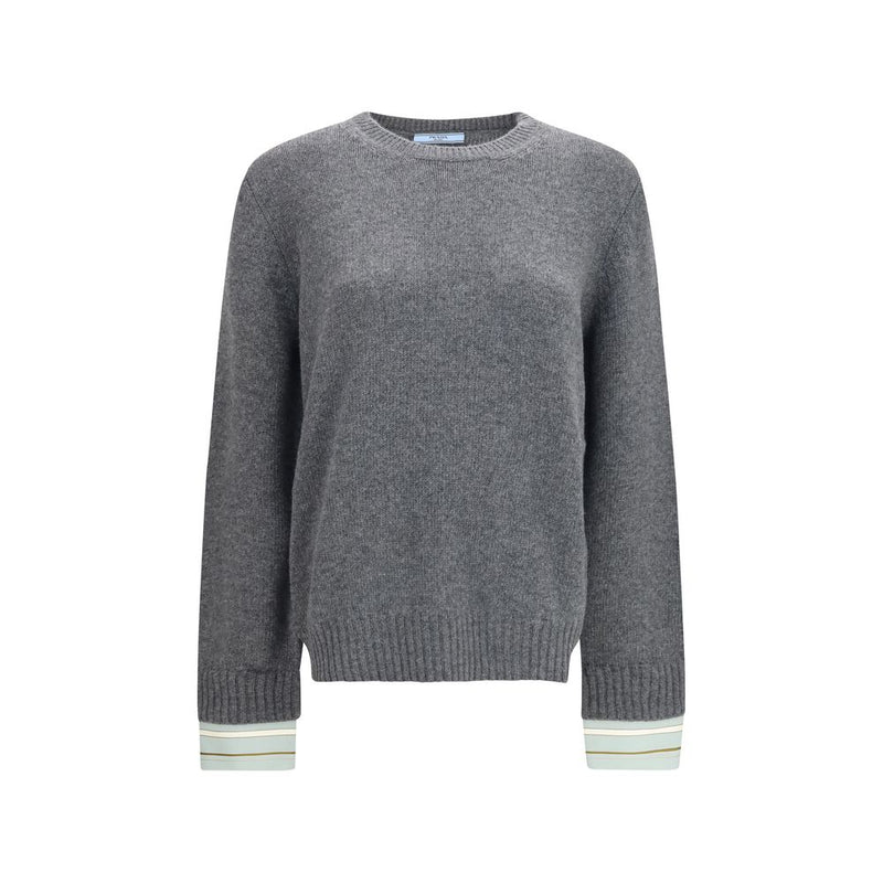 Prada Gray Wool Oves Aries Sweatshirt