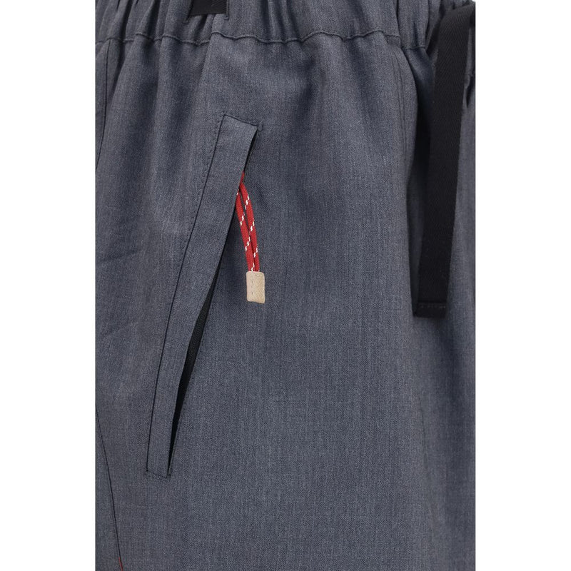 Prada Gray Wool Oves Aries Casual Pants
