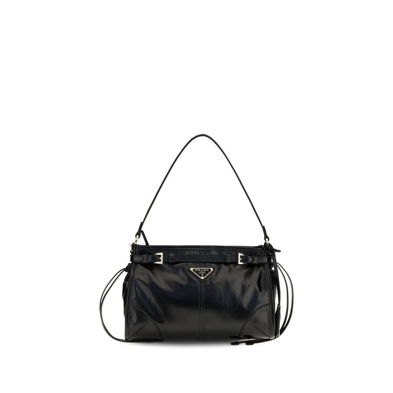Prada Black Calf Leather Bos Taurus Handbag