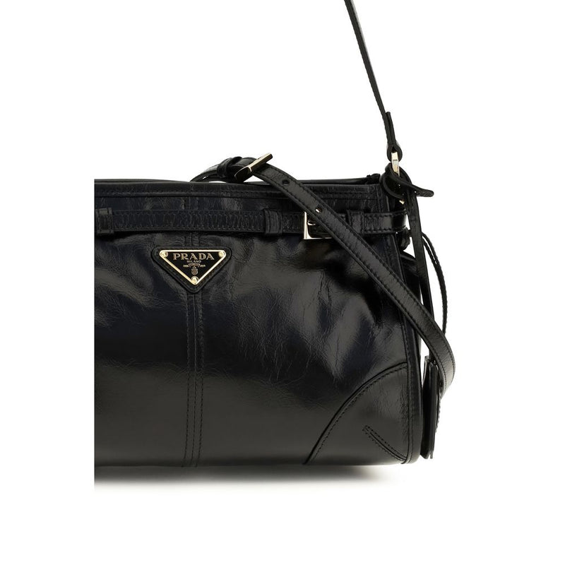 Prada Black Calf Leather Bos Taurus Handbag