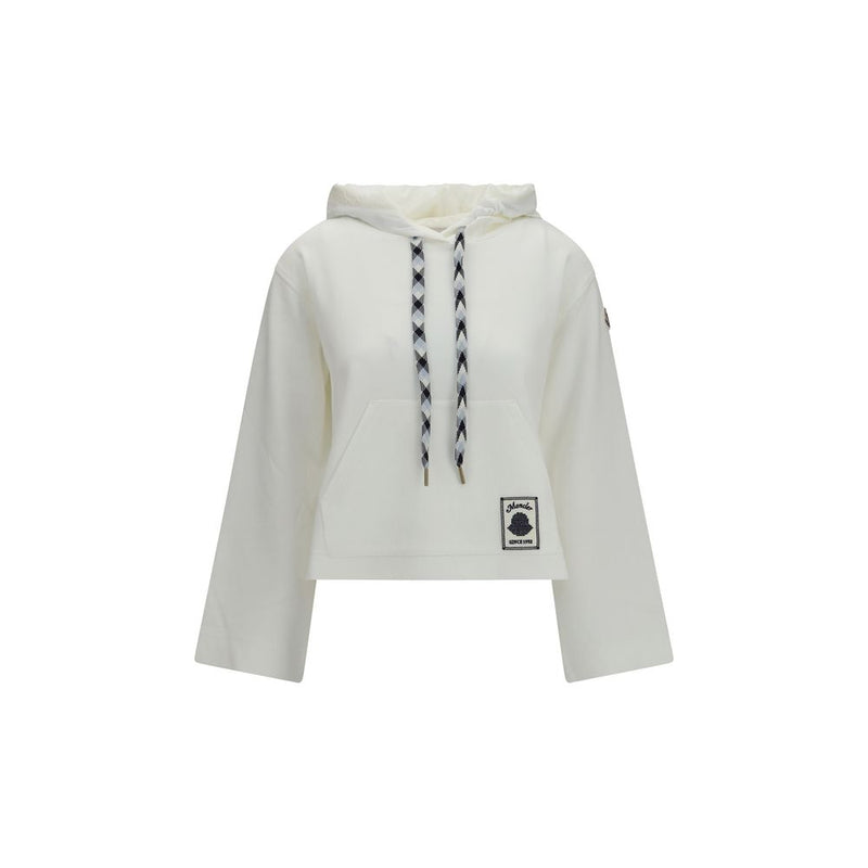 Moncler White Cotton Sweatshirt