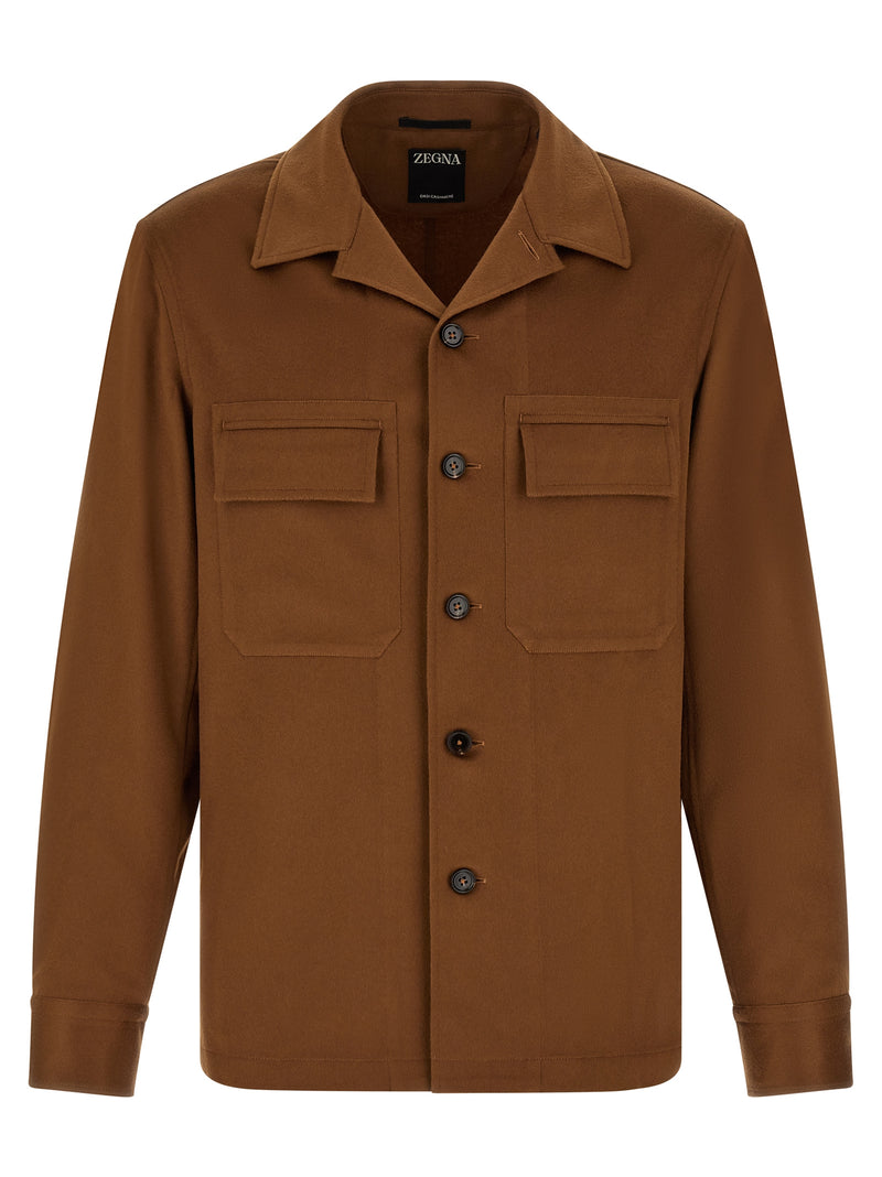 ZEGNA Brown Cashmere Blouse