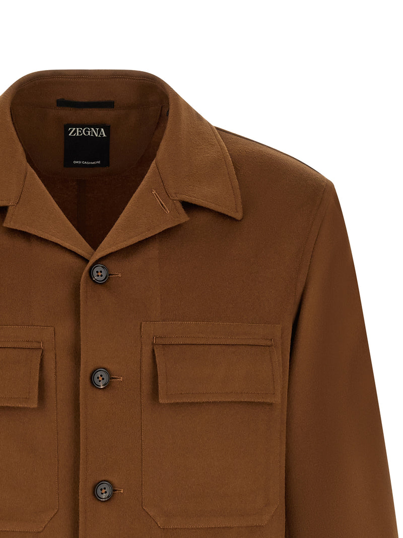 ZEGNA Brown Cashmere Blouse