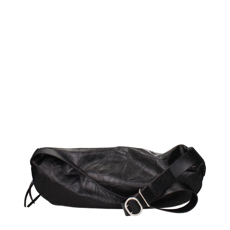 Jil Sander Black Leather Backpack