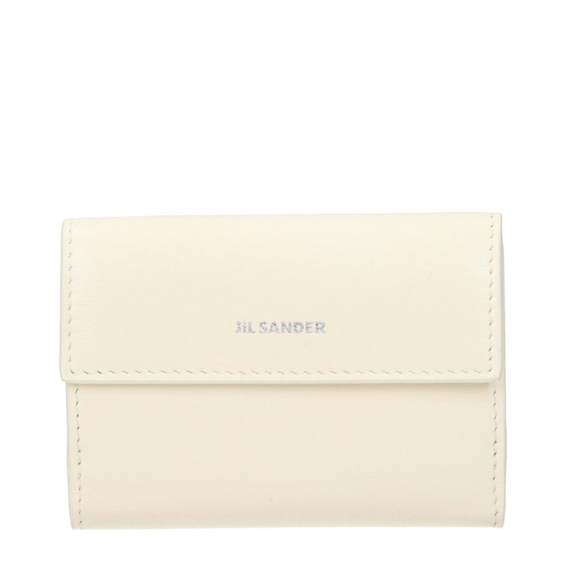 Jil Sander White Leather Wallet