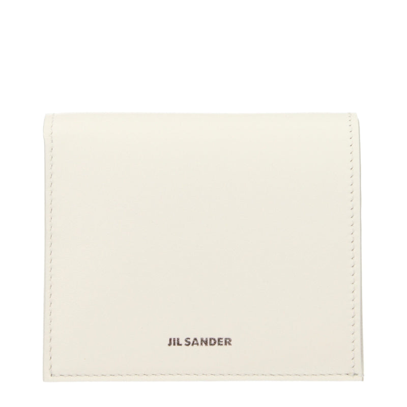 Jil Sander White Leather Wallet