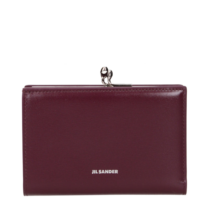 Jil Sander Red Leather Wallet