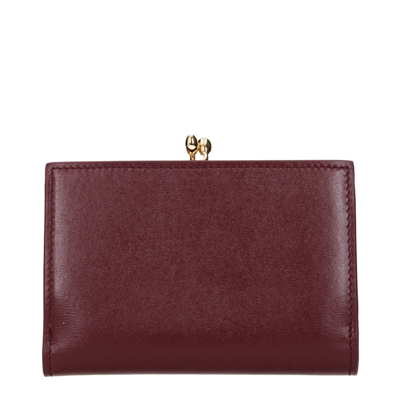 Jil Sander Red Leather Wallet