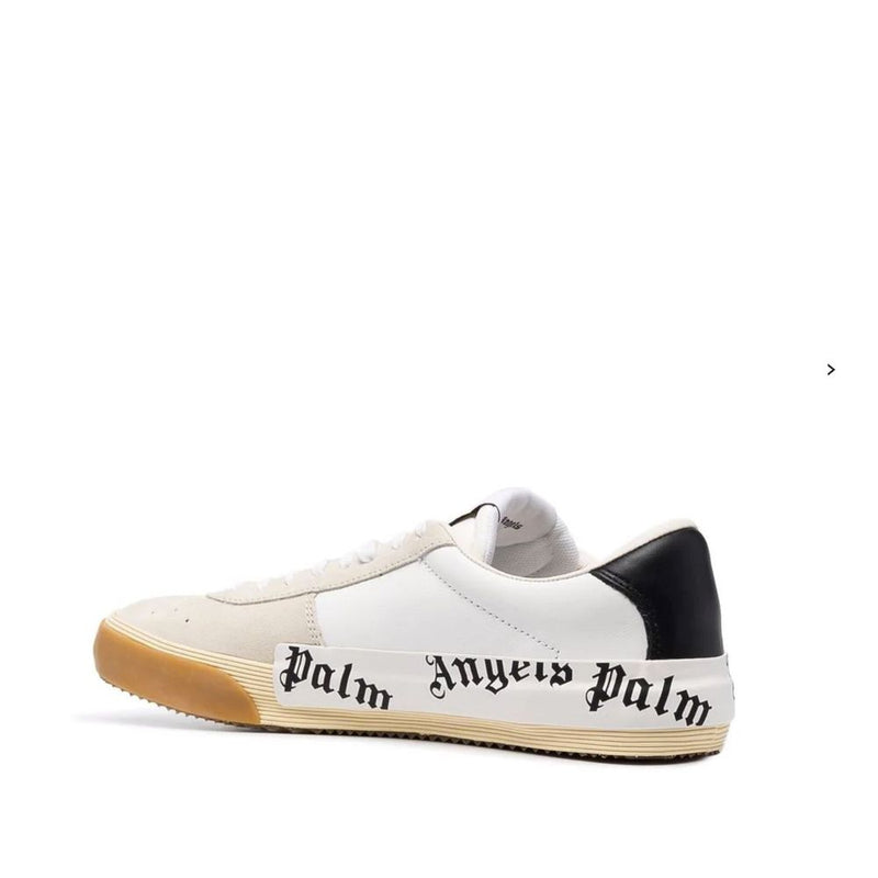 Palm Angels Beige Calfskin Low Top Sneakers