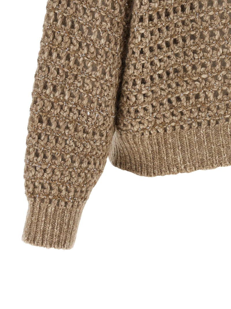 Brunello Cucinelli Beige Elastane Cardigan