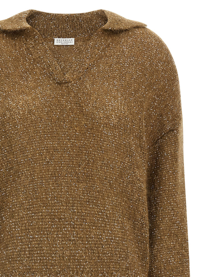 Brunello Cucinelli Brown Polyamide Polo Shirt
