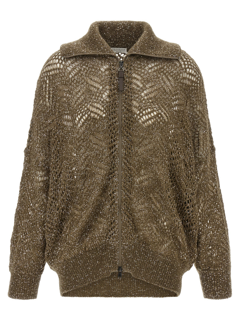 Brunello Cucinelli Brown Polyamide Cardigan