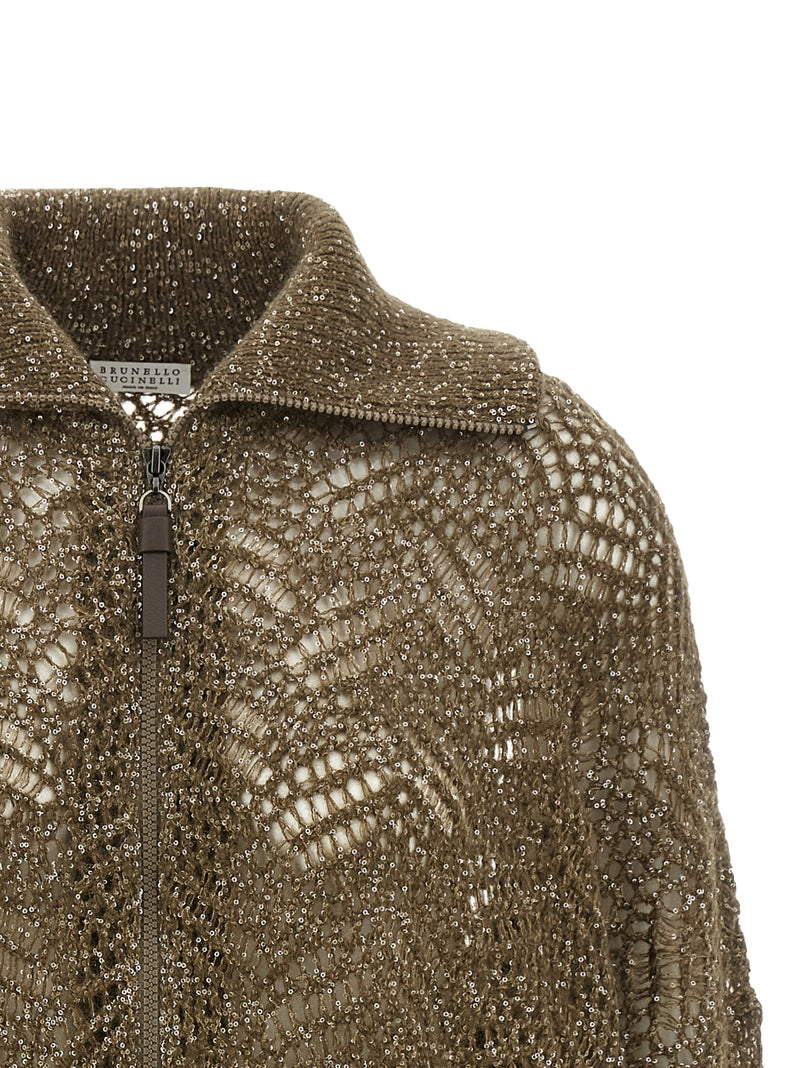 Brunello Cucinelli Brown Polyamide Cardigan