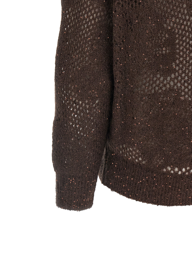 Brunello Cucinelli Brown Nylon Cardigan