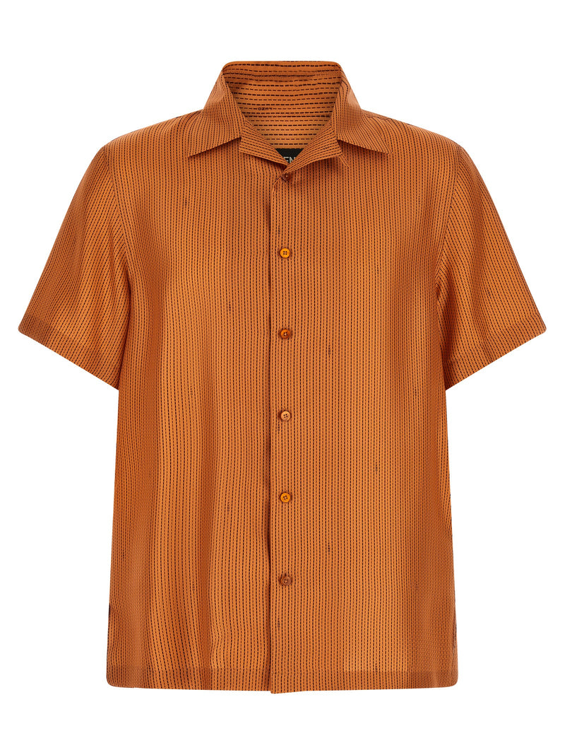 Fendi Orange Silk Blouse