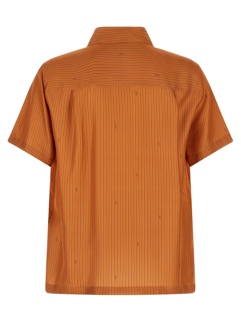 Fendi Orange Silk Blouse