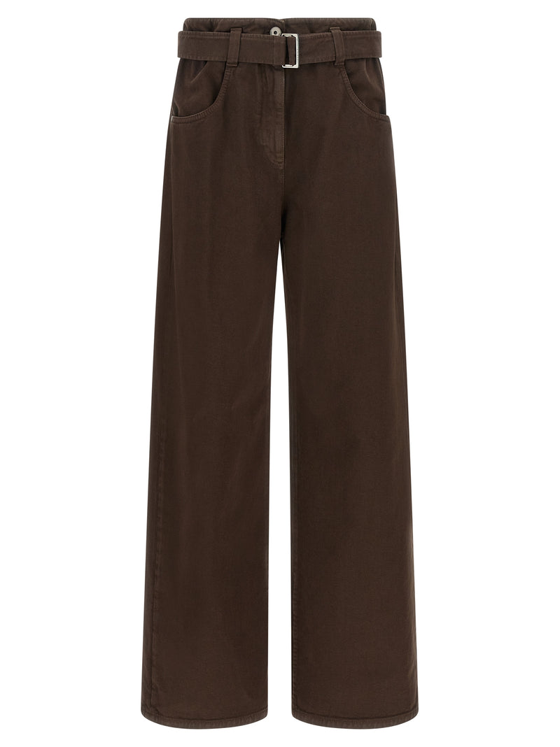 Brunello Cucinelli Brown Cotton Jeans Denim