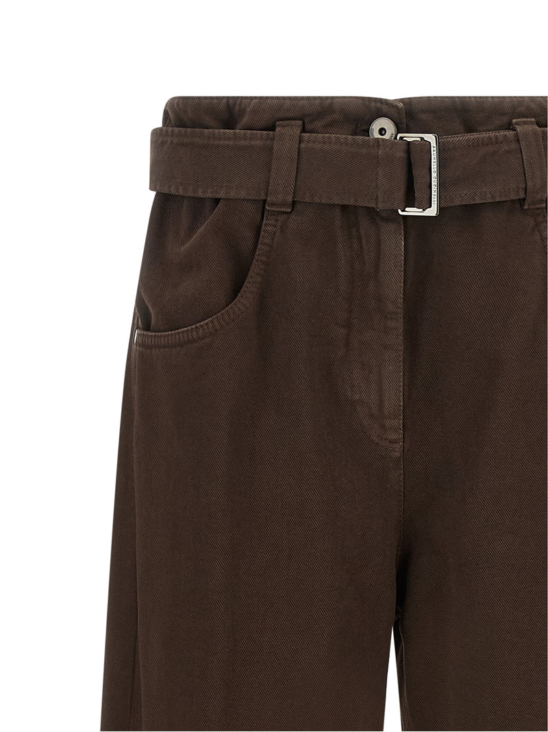 Brunello Cucinelli Brown Cotton Jeans Denim