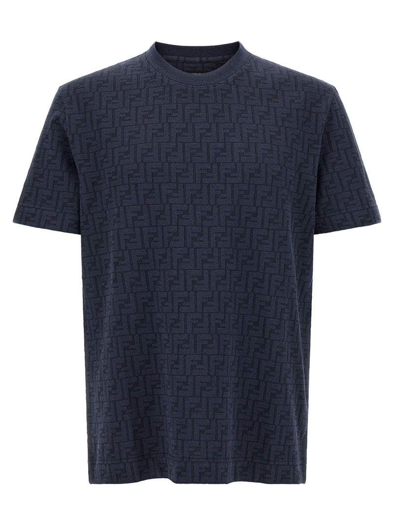 Fendi Blue Cotton T-Shirt