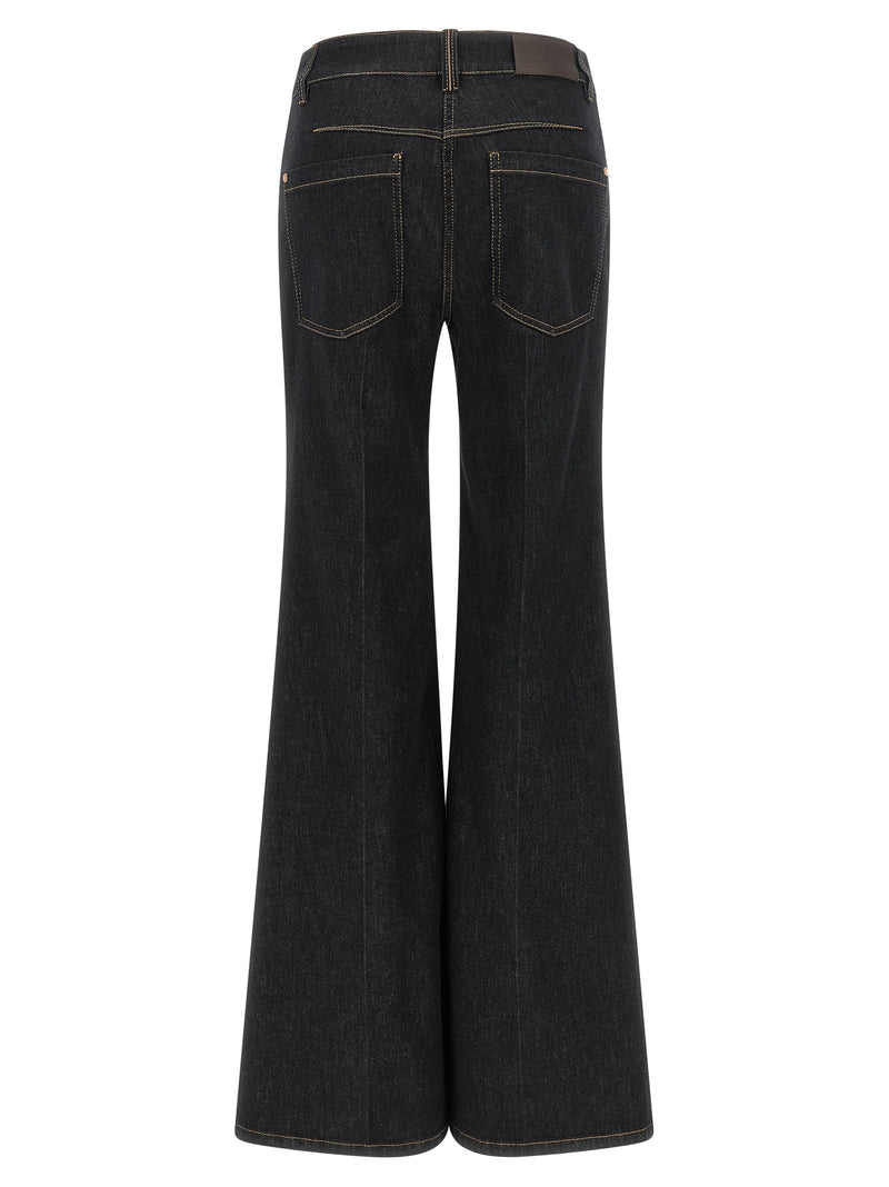 Brunello Cucinelli Blue Cotton Flared Jeans