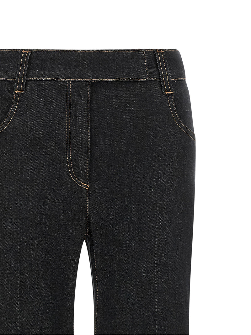 Brunello Cucinelli Blue Cotton Flared Jeans