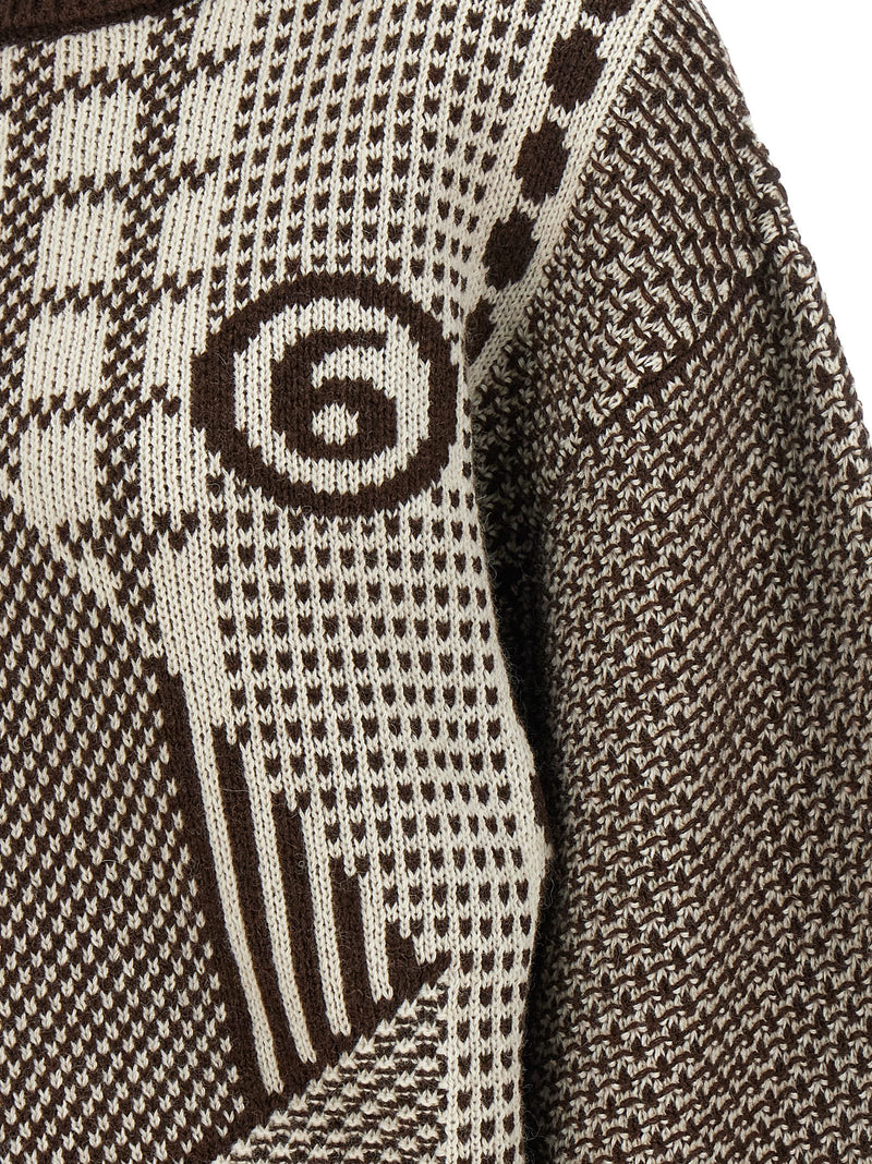 MM6 Maison Margiela Brown Wool Short Dress