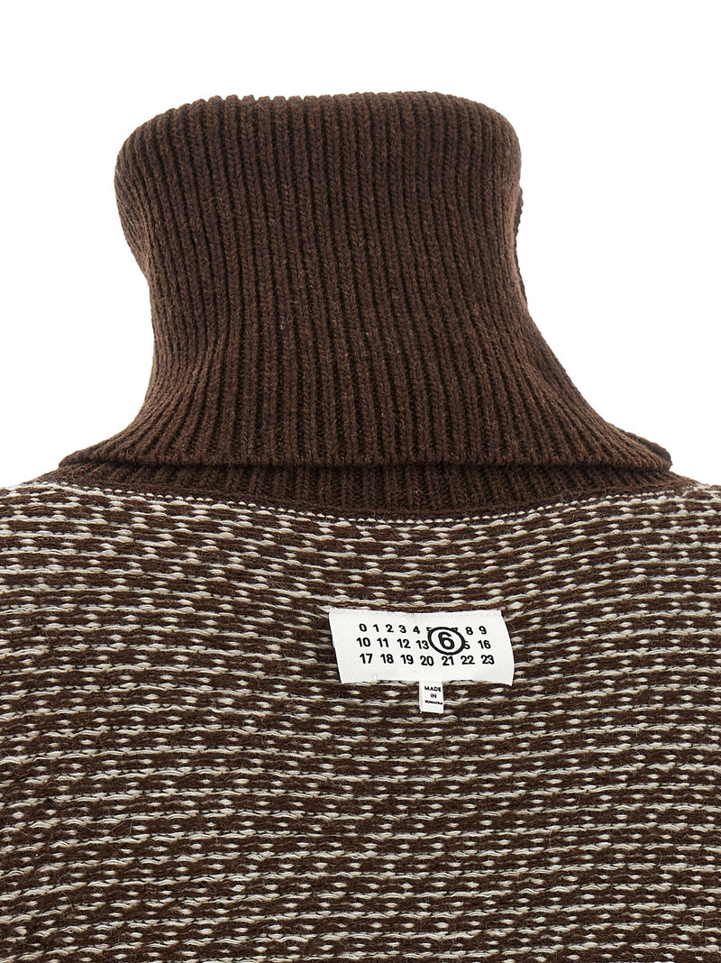 MM6 Maison Margiela Brown Wool Short Dress