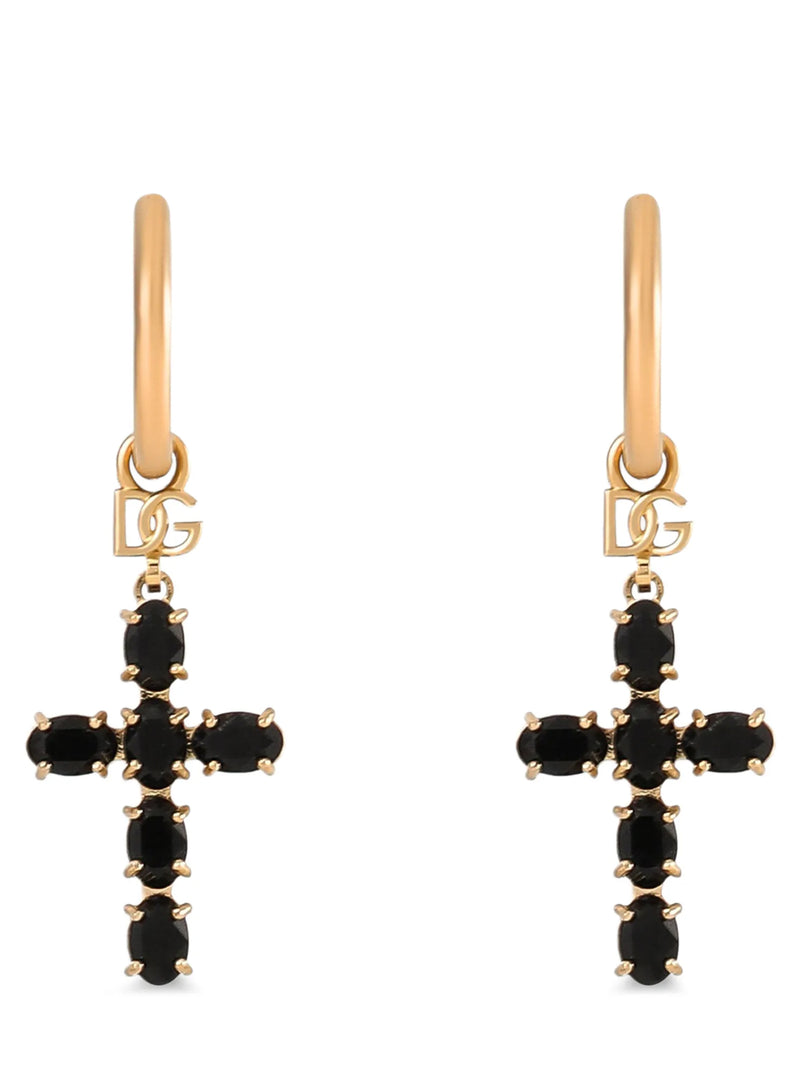 Dolce & Gabbana Black Brass Earrings