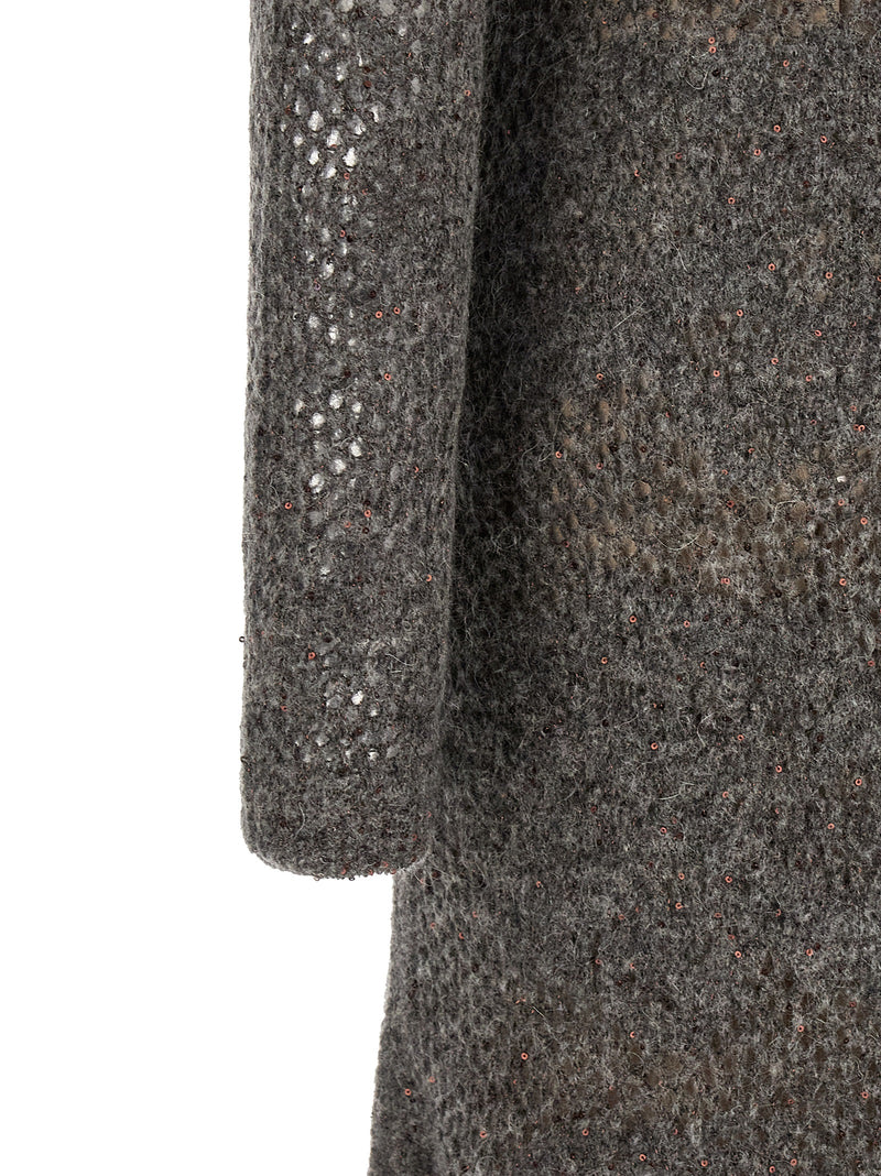 Brunello Cucinelli Gray Nylon Casual Dress
