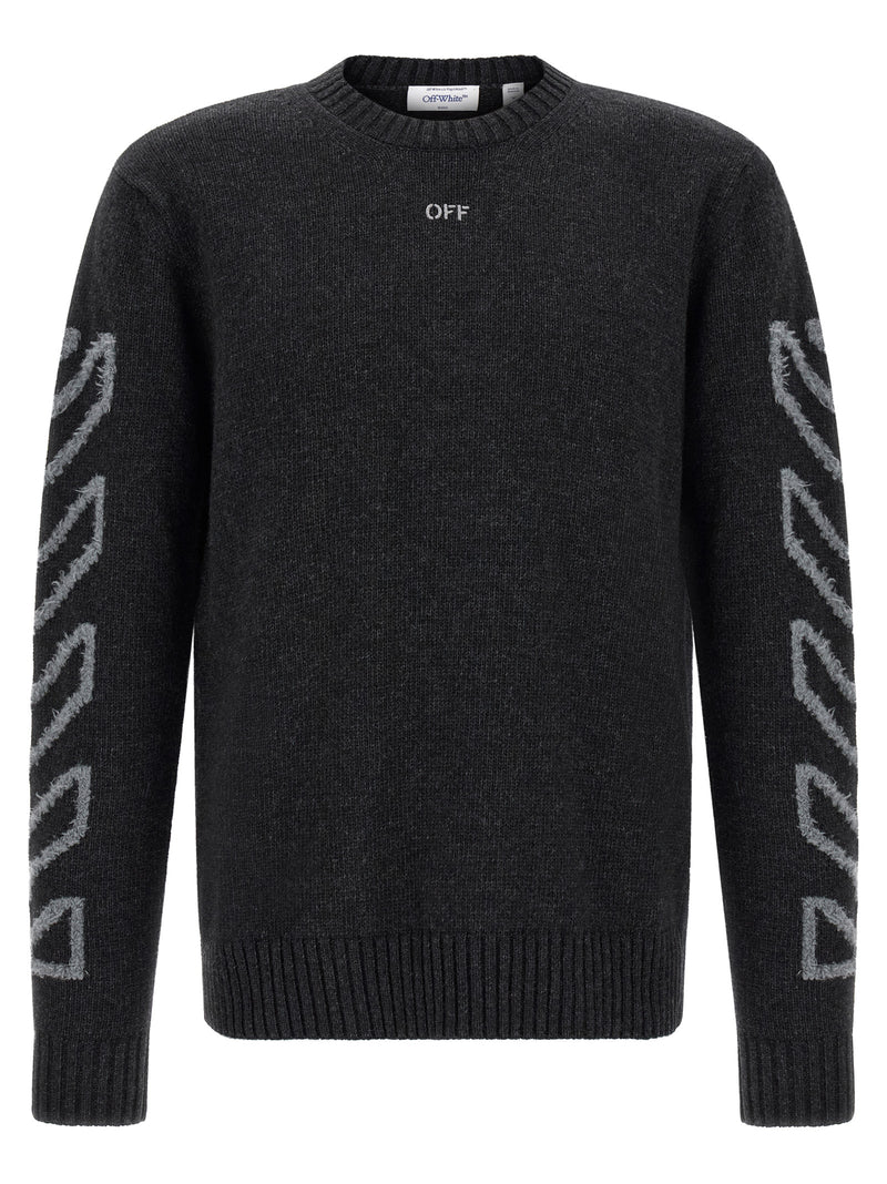 Off-White Gray Wool Cardigan