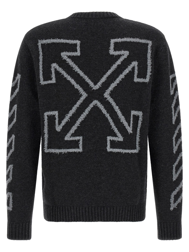 Off-White Gray Wool Cardigan