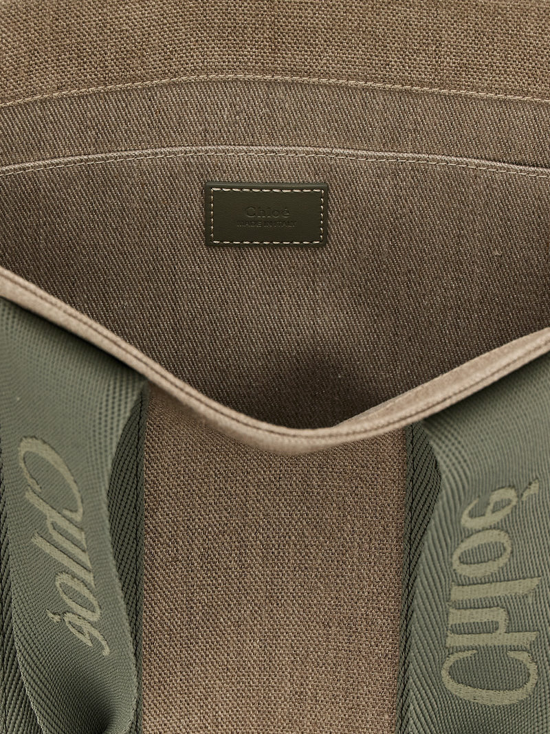 Chloé Bicolor Linen Tote Bag