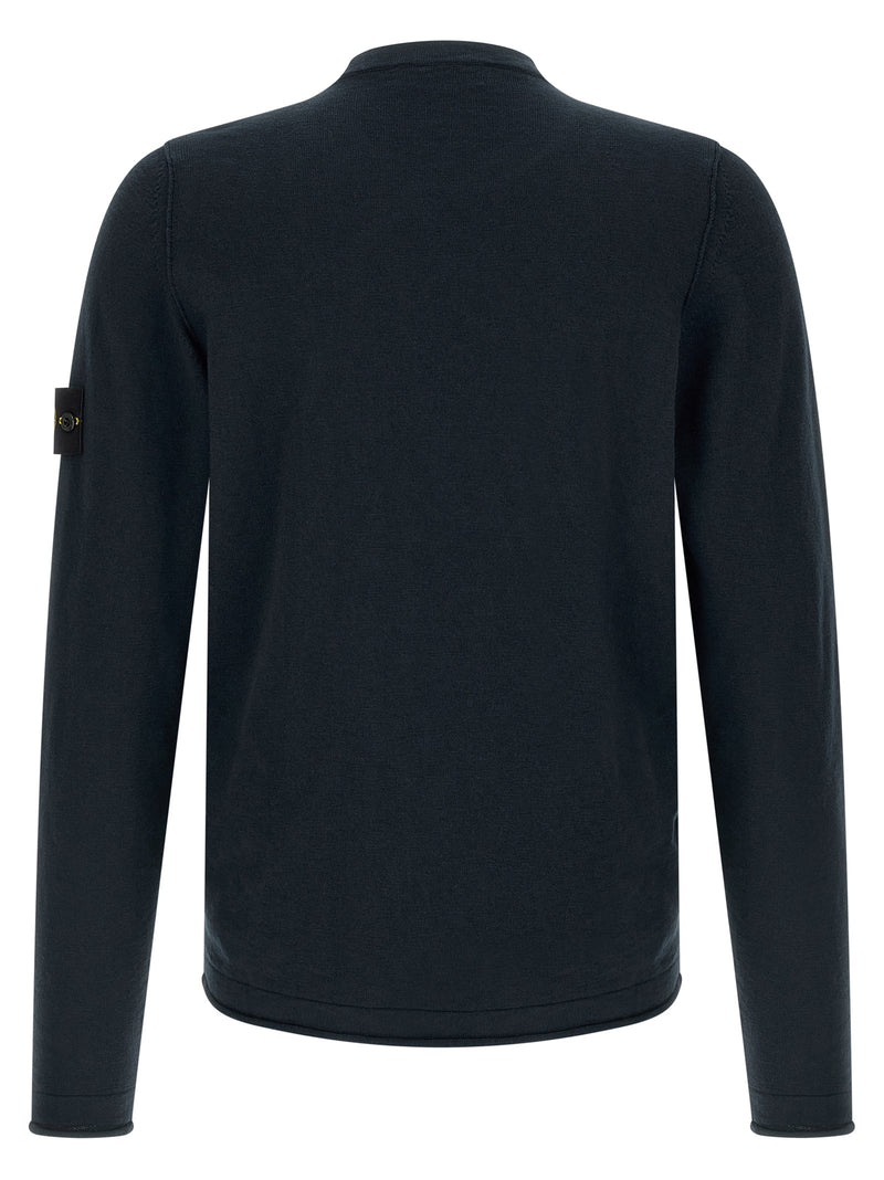 Stone Island Blue Cotton Cardigan