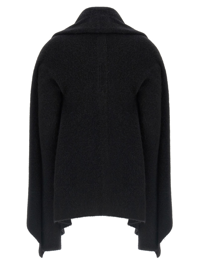 Rick Owens Black Marabou Cardigan