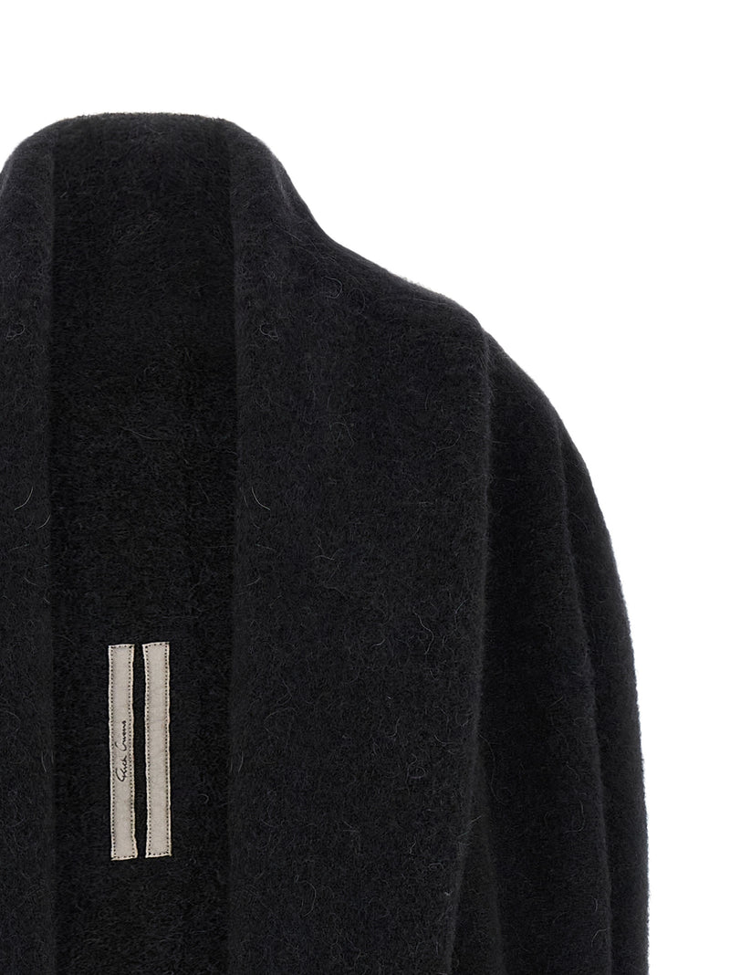Rick Owens Black Marabou Cardigan
