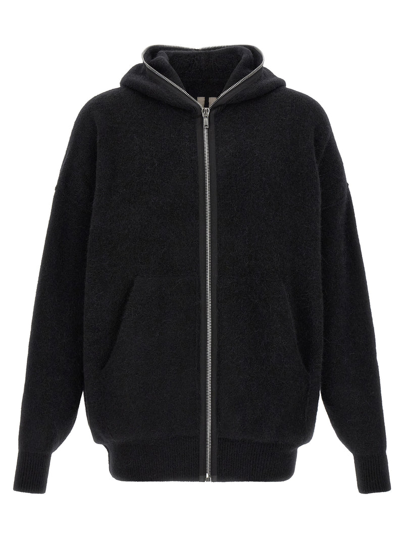 Rick Owens Black Marabou Sweatshirt