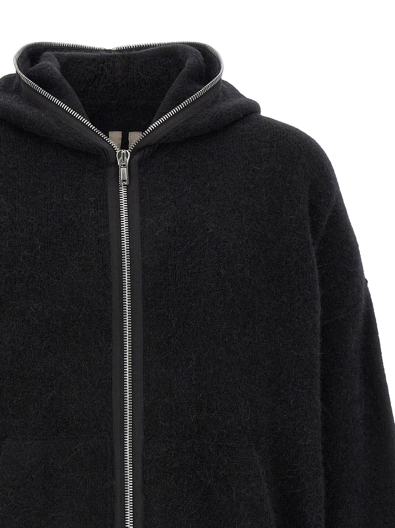 Rick Owens Black Marabou Sweatshirt