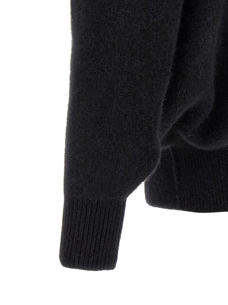 Rick Owens Black Marabou Sweatshirt