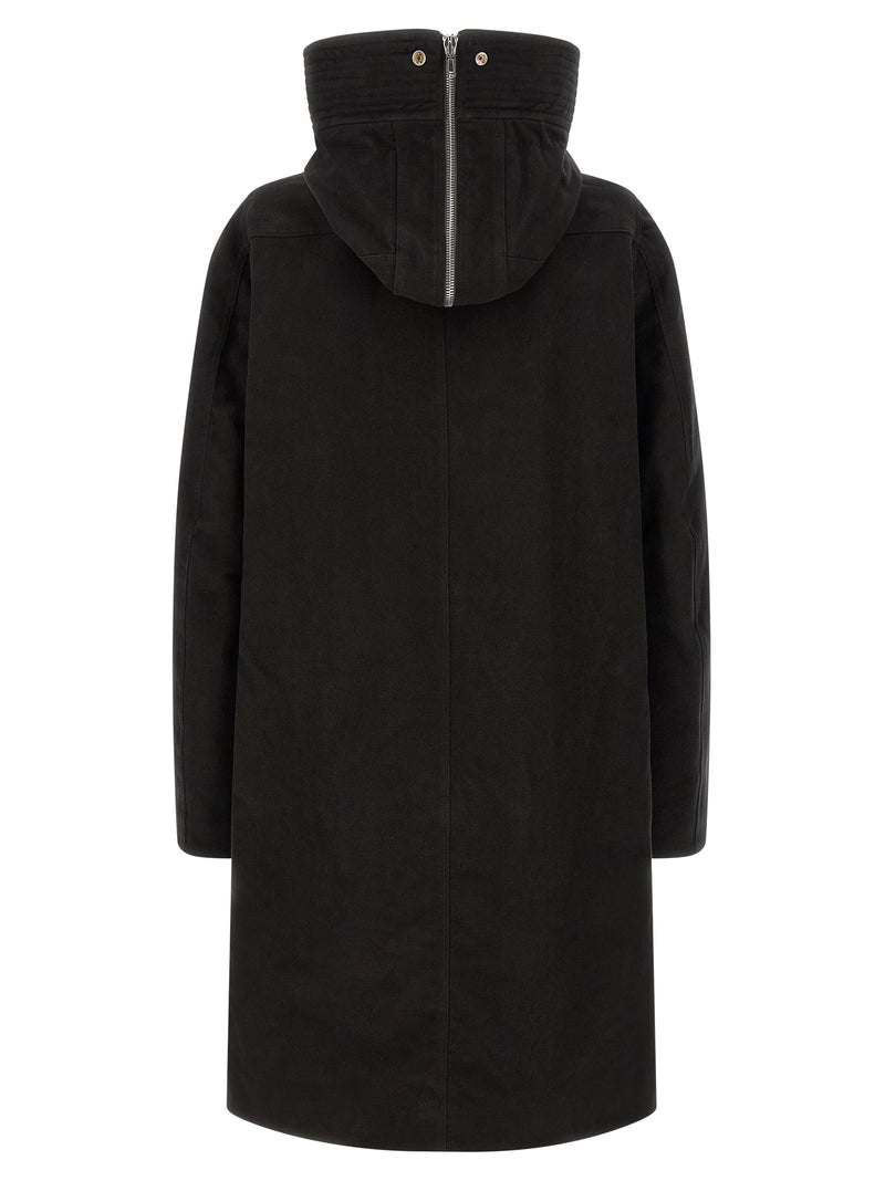 Rick Owens Black Cotton Parka