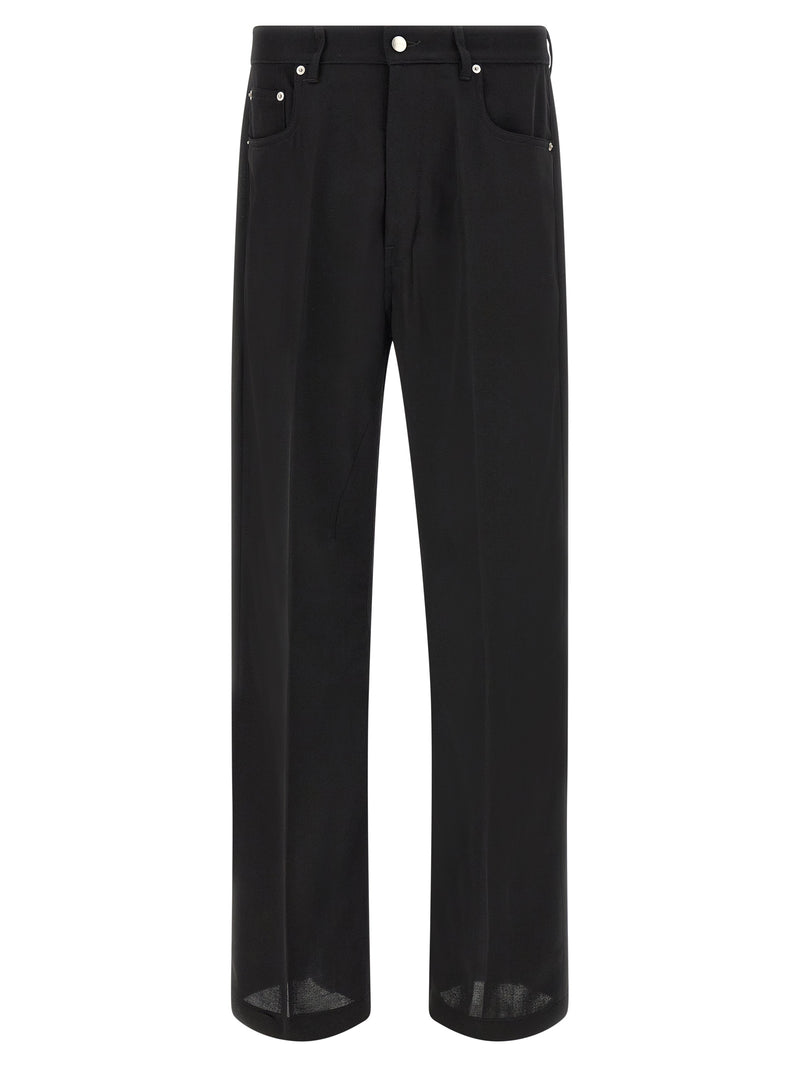 Rick Owens Black Cotton Relaxed Fit Jeans