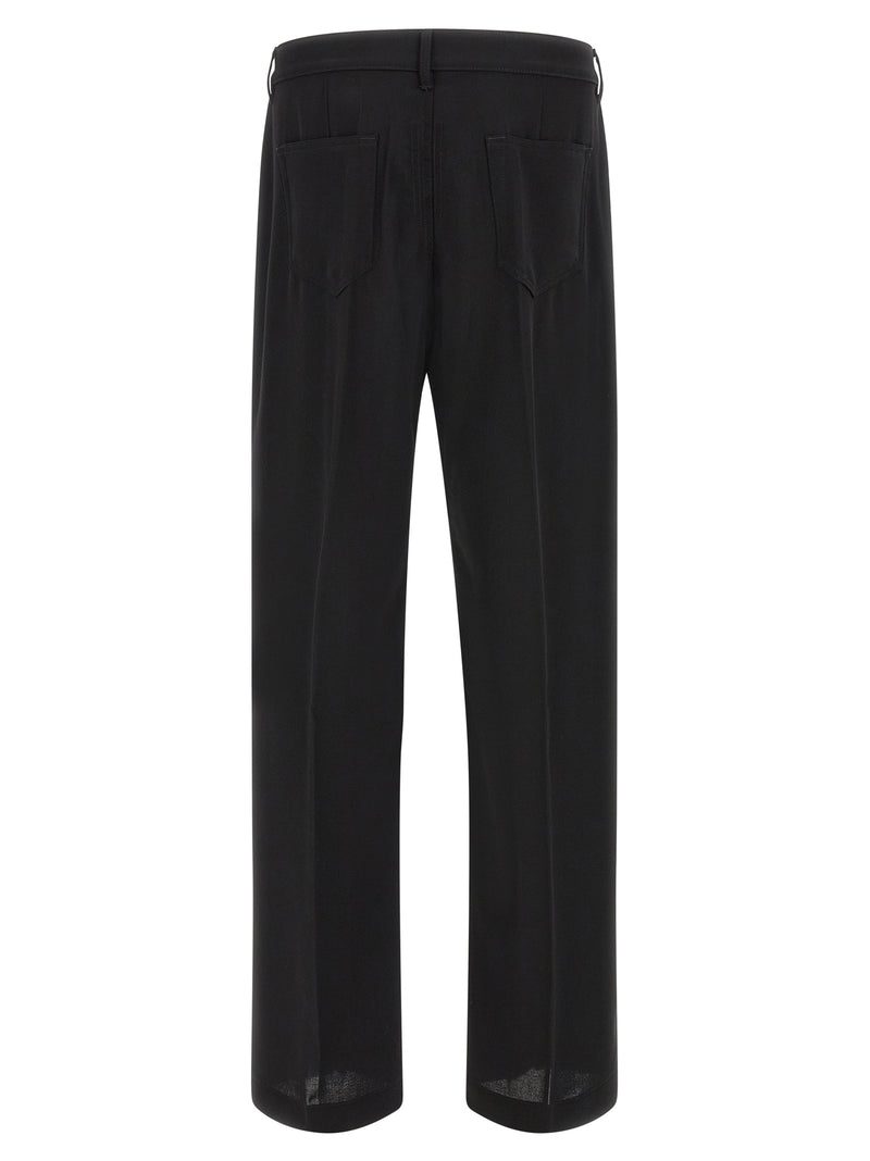 Rick Owens Black Cotton Relaxed Fit Jeans