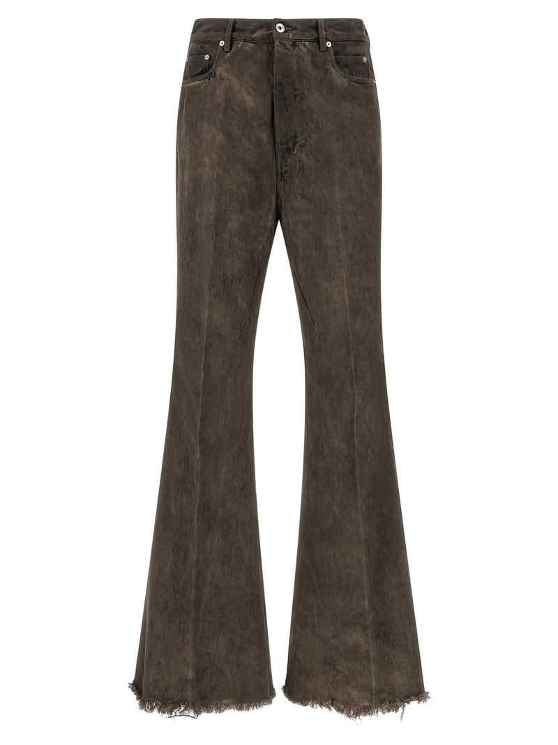 Rick Owens Gray Cotton Bootcut Jeans