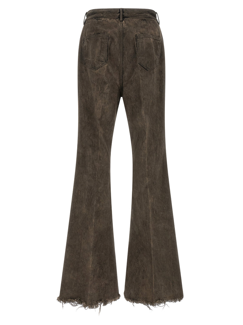 Rick Owens Gray Cotton Bootcut Jeans