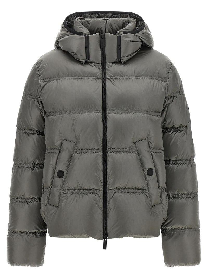Moncler Gray Polyamide Full-Length Jacket
