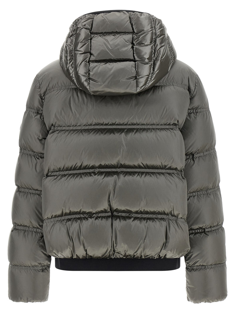 Moncler Gray Polyamide Full-Length Jacket