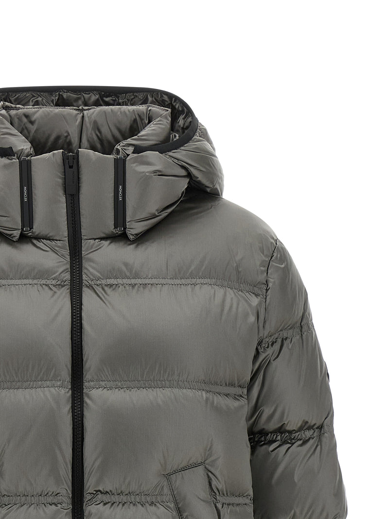 Moncler Gray Polyamide Full-Length Jacket