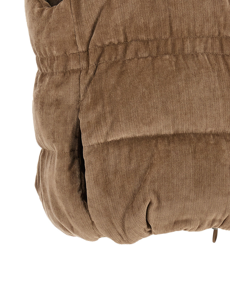 Brunello Cucinelli Beige Viscose Sleeveless Jacket