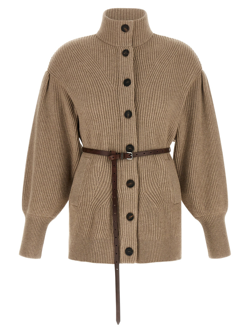 Brunello Cucinelli Beige Virgin Wool Cardigan